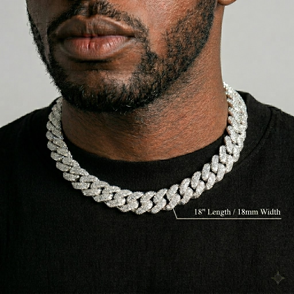 18mm Cuban Link Chain - Silver