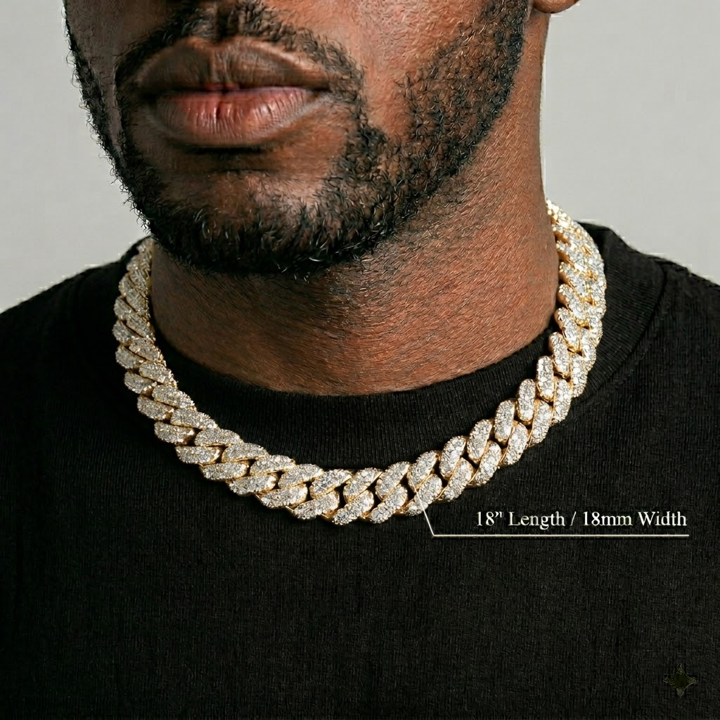 18mm Cuban Link Chain - Gold