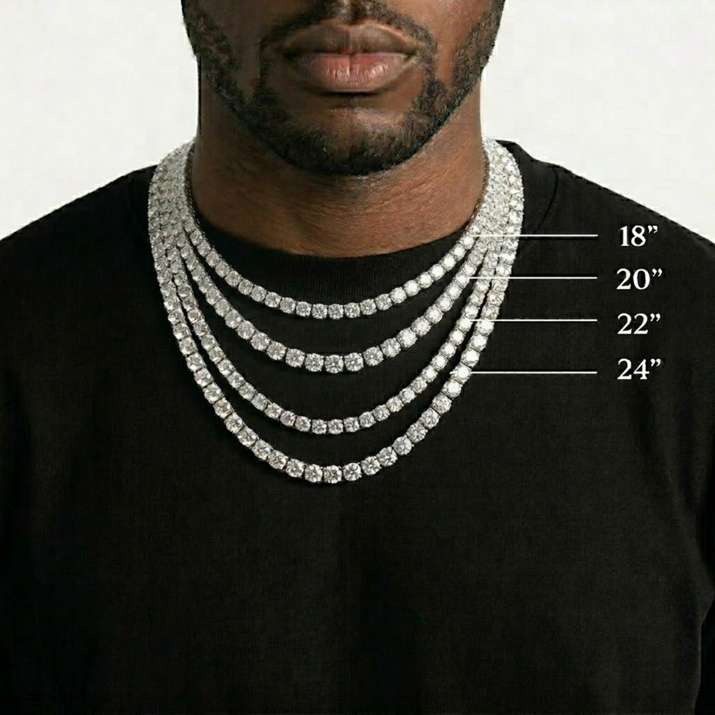 Signature 4mm VVS Moissanite Tennis Necklace - 925 Silver