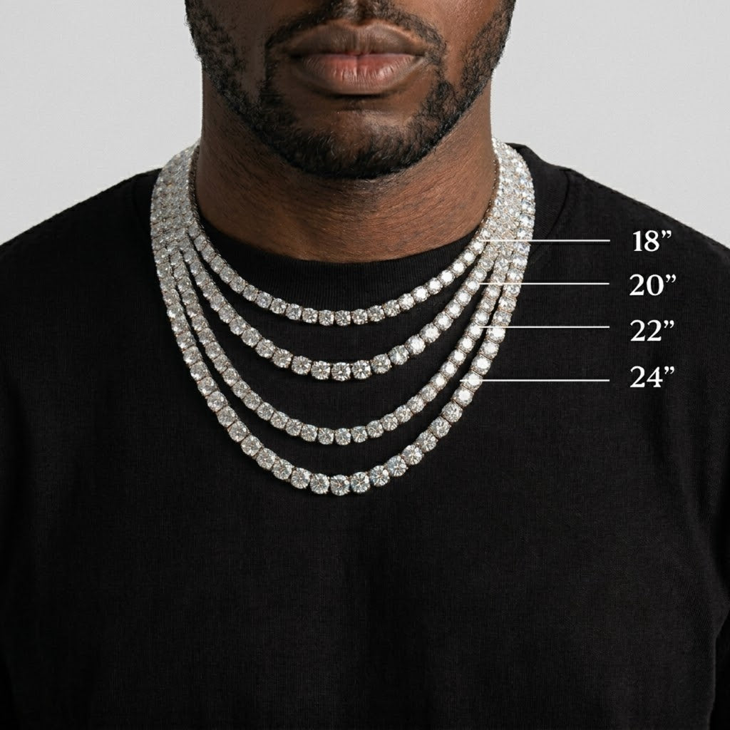 Signature 5mm VVS Moissanite Tennis Necklace - 925 Silver