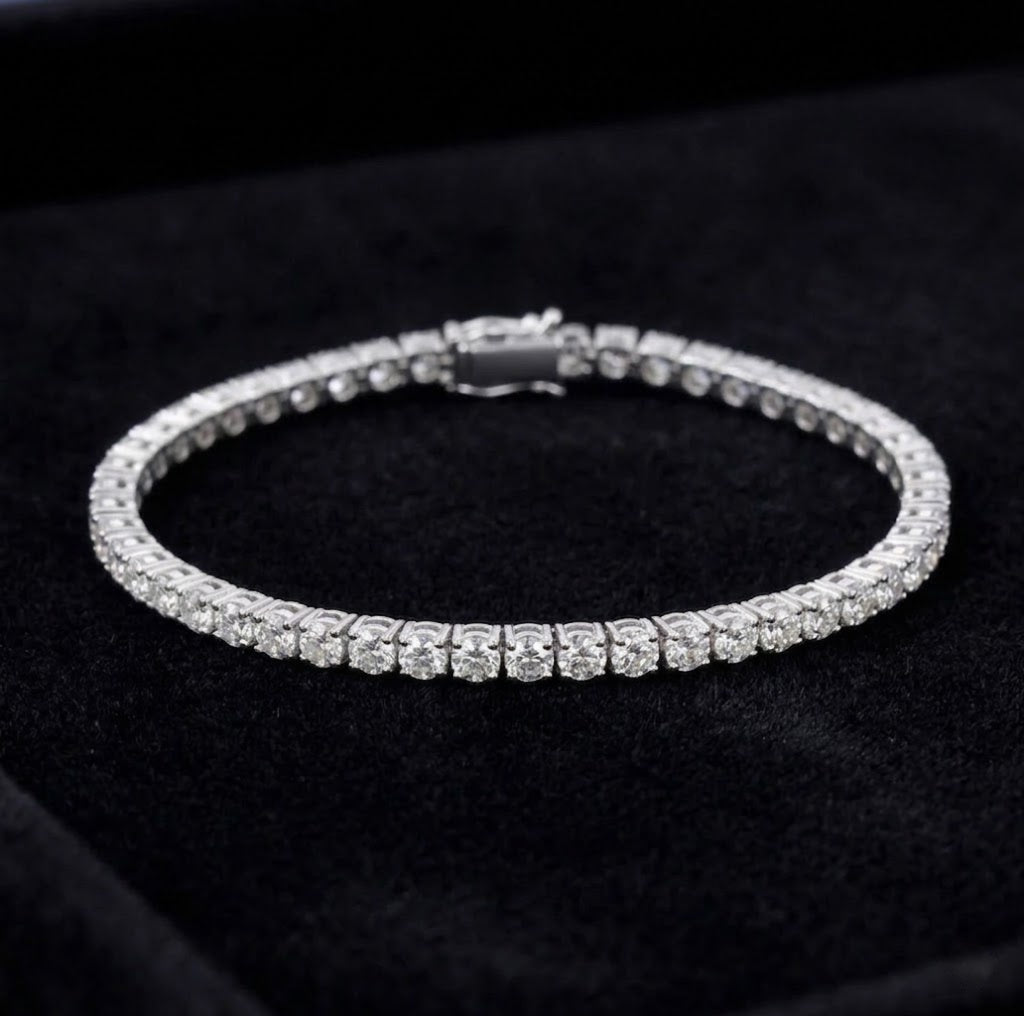 Signature VVS Moissanite Tennis Bracelet – 925 Sterling Silver