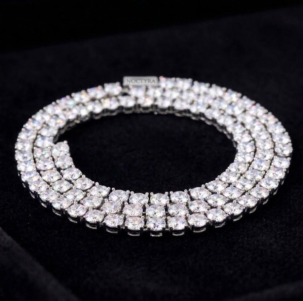 Signature 5mm VVS Moissanite Tennis Necklace - 925 Silver